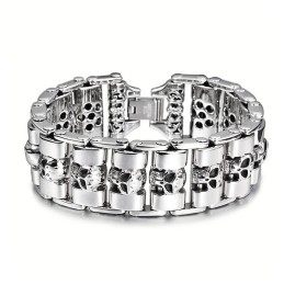Schickes Totenkopf-Titanarmband Für Männer