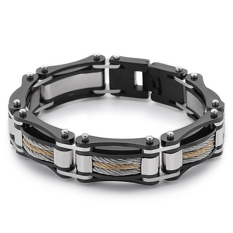 Rock Hip-Hop Twist Chain Herren Titan Biker Armband Rock Hip-Hop Twist Chain Herren Titan Biker Armband