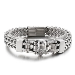 Cooles Hip Hop Totenkopf Herren Titan Armband
