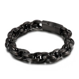 Einfaches Vakuum-Doppelring-O-Ring-Kettenarmband Aus Titan