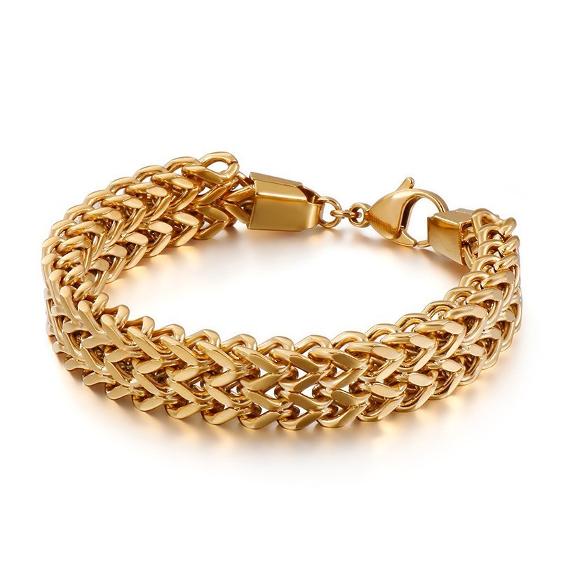 Titanarmband Mit Doppel-V-Kette Für Herren Titanarmband Mit Doppel-V-Kette Für Herren