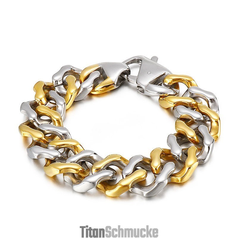 Herren Inter-Gold Armbänder Vierseitiges Schleifarmband Schmuck Herren Inter-Gold Armbänder Vierseitiges Schleifarmband Schmuck