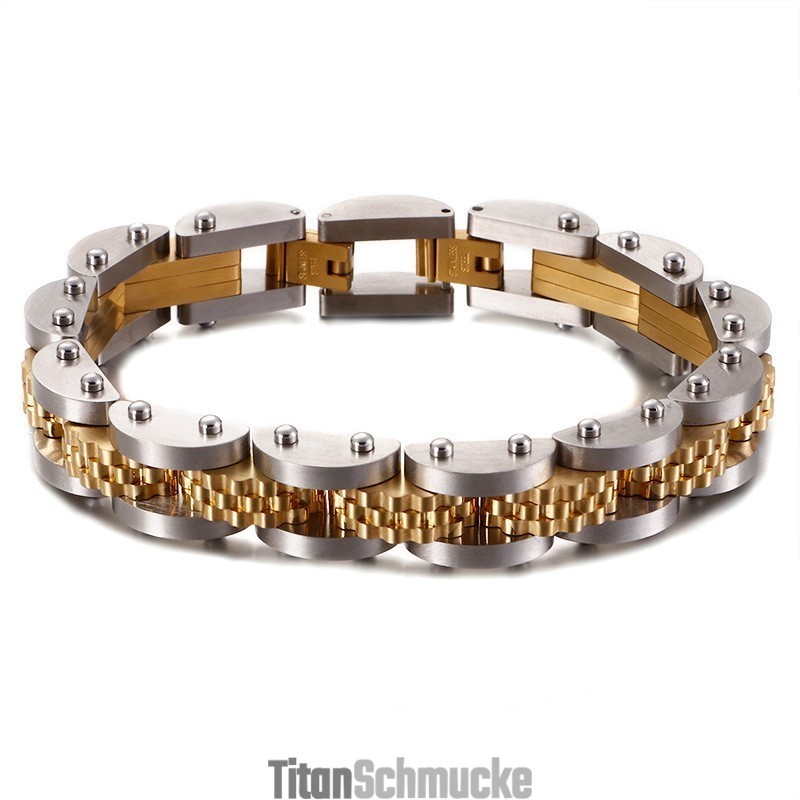 Titan Fahrradkette Herrenarmband Mit Riemen Titan Fahrradkette Herrenarmband Mit Riemen