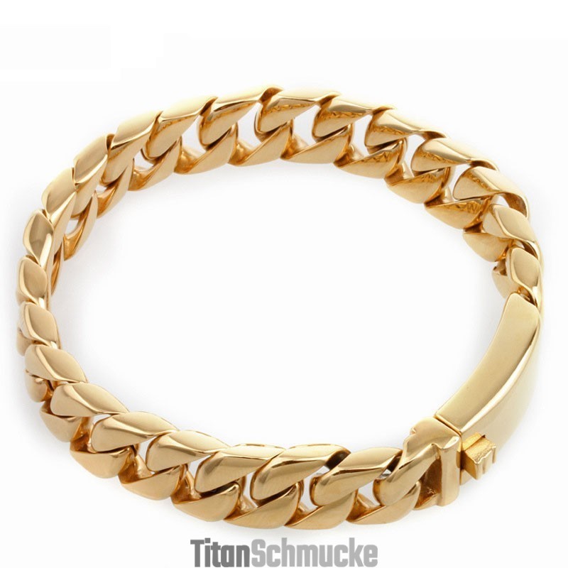 Modisches Titanarmband Für Herren Mit Galvanisiertem Gold Modisches Titanarmband Für Herren Mit Galvanisiertem Gold