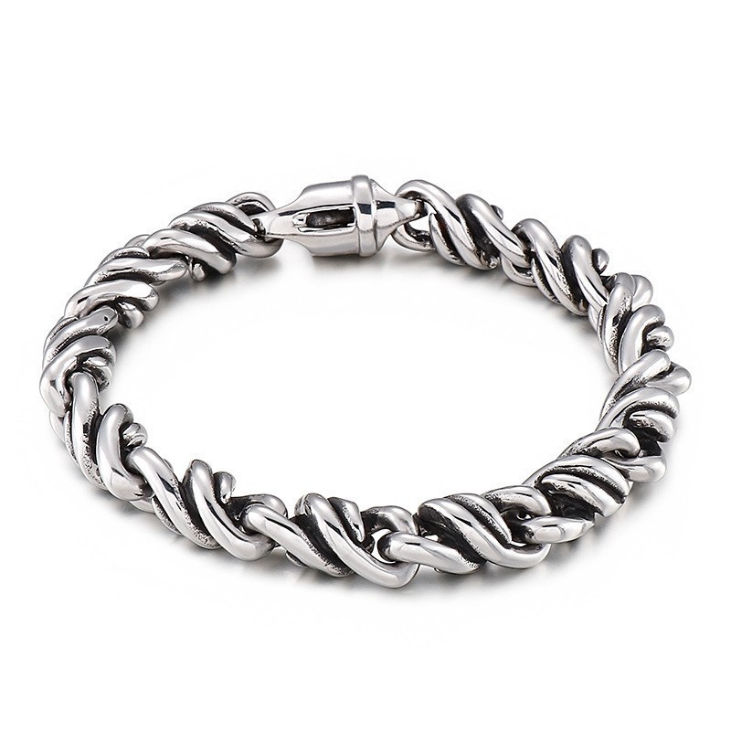 Modisches Twist-Titanarmband Für Männer