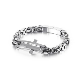 Cooles Cross Curved Brand Hip-Hop Titan Armband Für Männer