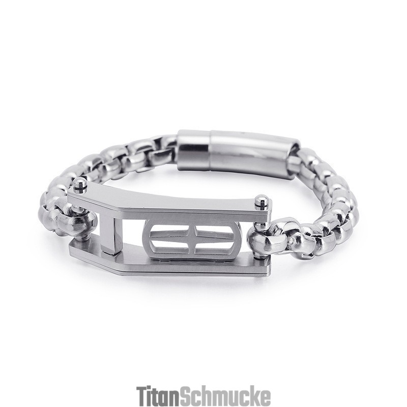 Rock Hip-Hop Kreuz Hohl Quadrat Herren Titan Armband Rock Hip-Hop Kreuz Hohl Quadrat Herren Titan Armband