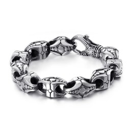 Cooles Kreuz-Blumen-Durchbrochenes Titan-Armband Für Männer
