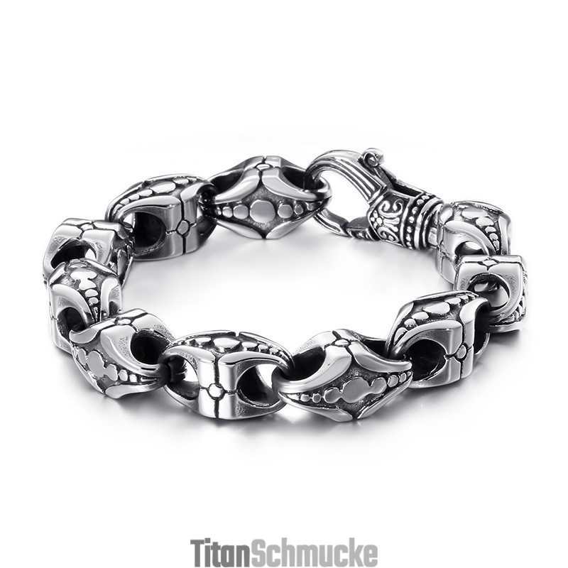 Cooles Kreuz-Blumen-Durchbrochenes Titan-Armband Für Männer Cooles Kreuz-Blumen-Durchbrochenes Titan-Armband Für Männer