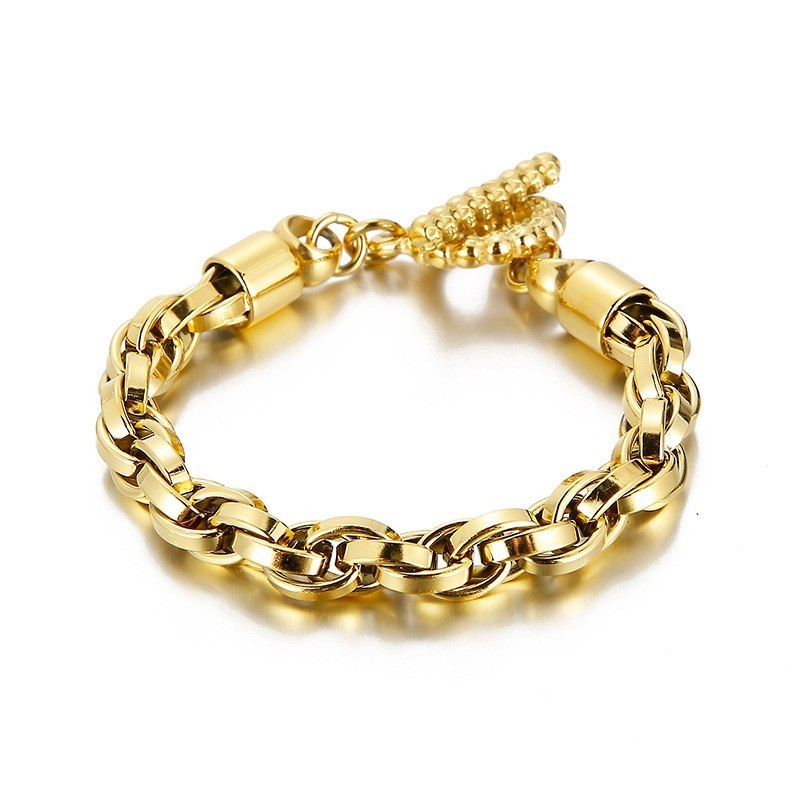 Cooles Modisches Titanarmband Mit Totenkopfverschluss Für Männer Cooles Modisches Titanarmband Mit Totenkopfverschluss Für Männer
