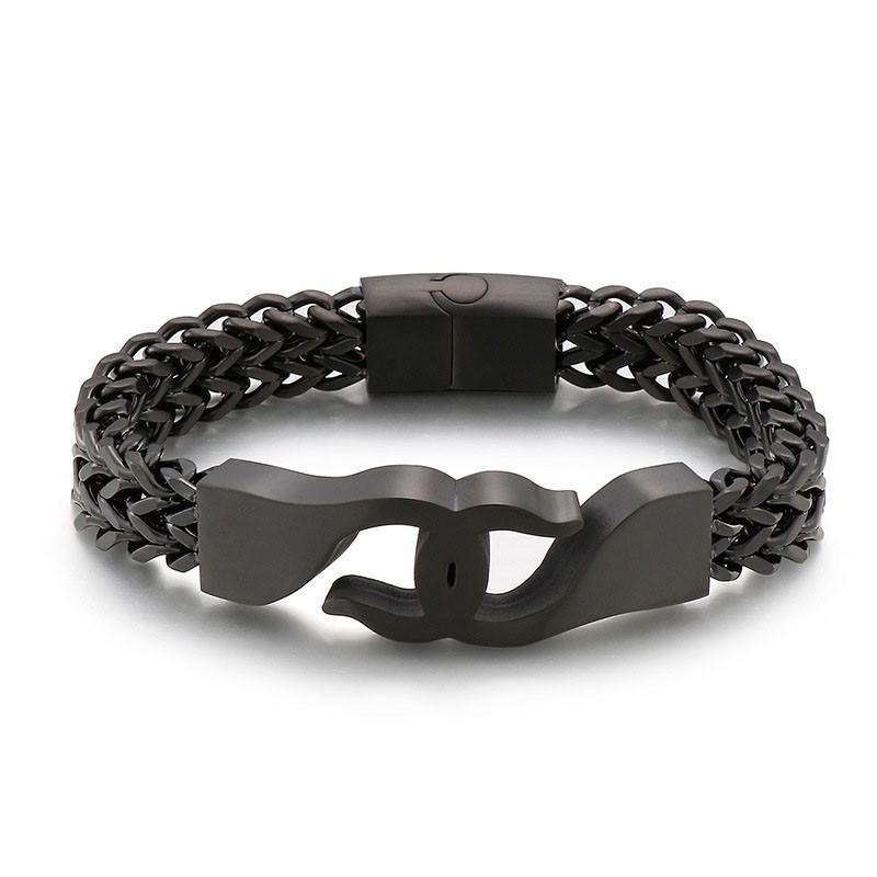 Kreuzhaken Titan Herrenarmband Mit Zubehör