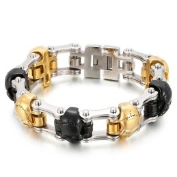 Beliebtes Cooles Totenkopf-Titanarmband Für Männer