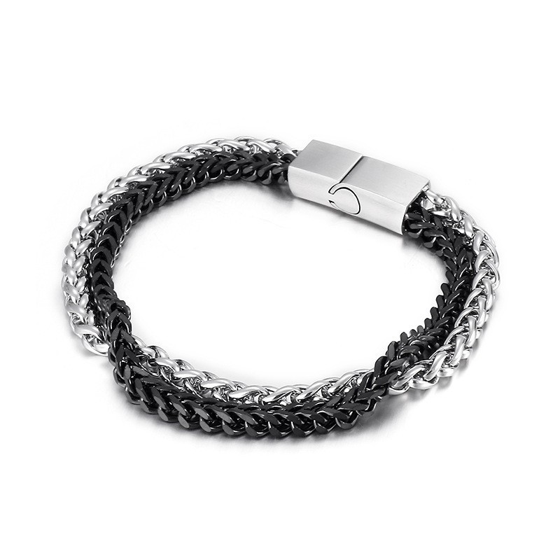 Modisches, Cooles, Schickes Herren-Doppelschicht-Titanarmband Modisches, Cooles, Schickes Herren-Doppelschicht-Titanarmband