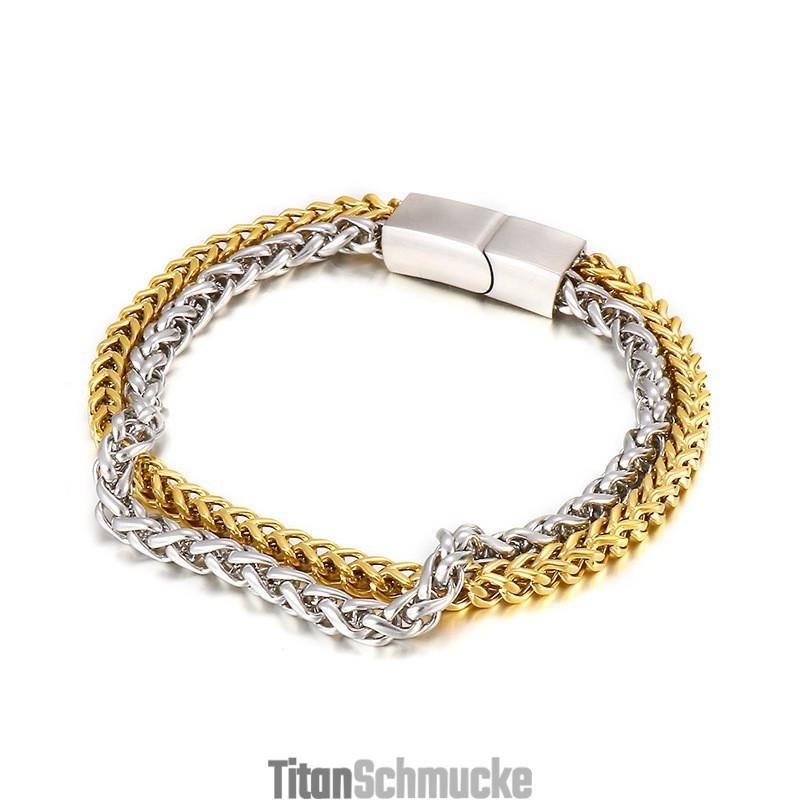 Mode Cool Chic Doppelschicht Herren Titan Armband