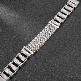 Beliebtes Titanarmband Für Herren Im Biker-Stil Aus Stahl