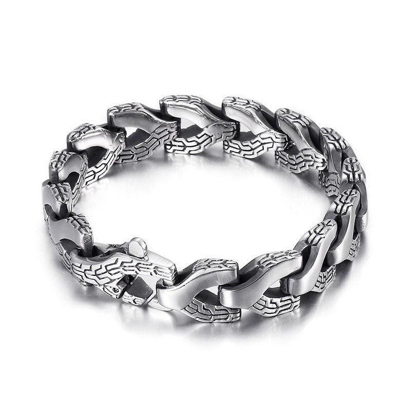 Cooles Schickes Drachenknochen-Herren-Titanarmband
