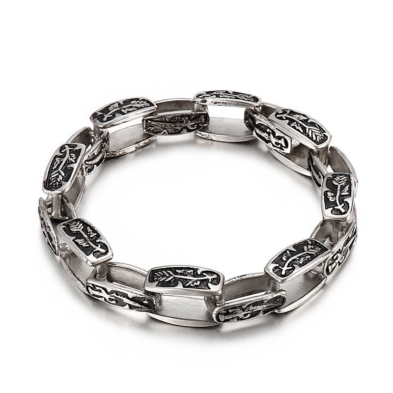 Gemustertes Titanarmband Hipster Herrenmode Accessoire Gemustertes Titanarmband Hipster Herrenmode Accessoire