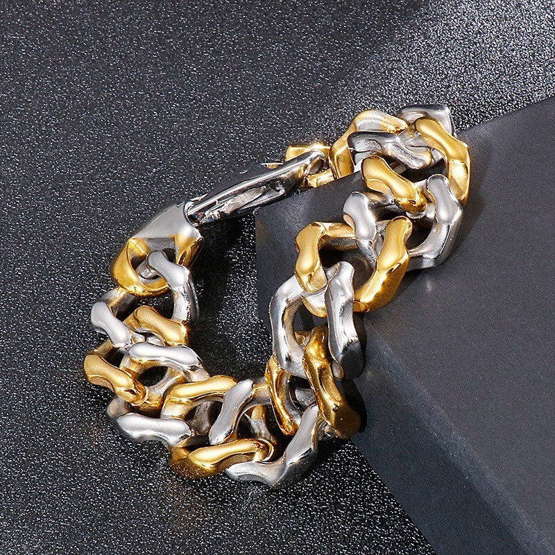 Herren Inter-Gold Armbänder Vierseitiges Schleifarmband Schmuck Herren Inter-Gold Armbänder Vierseitiges Schleifarmband Schmuck