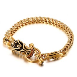 Fashion Street Titan-Armband Mit Drachenkopf