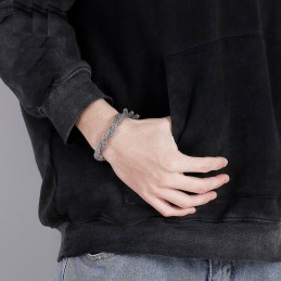 Titan-Kettenarmband Mit Schlangenknochen Für Herren