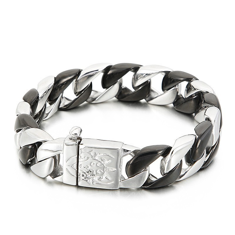 Schwarzes Titanarmband Für Männer