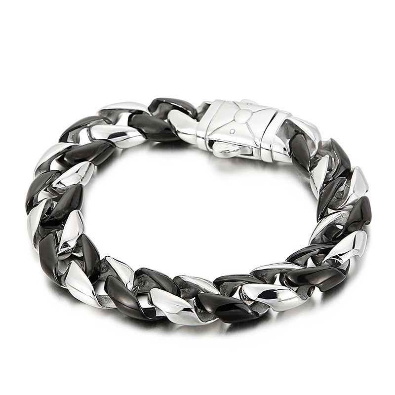 Schwarzes Titanarmband Für Männer
