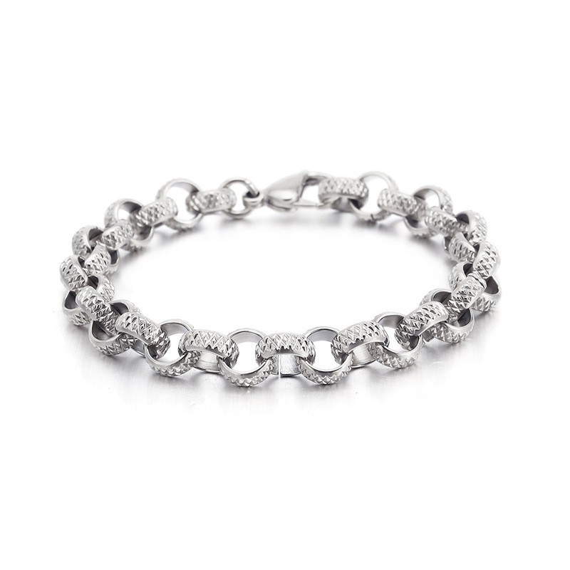 Ancient Chic Kreuz O-Förmiges Titan-Kettenarmband
