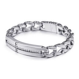 Titan-Kreuz Mit Diamanten Armband Für Männer Titan Vintage Schmuck