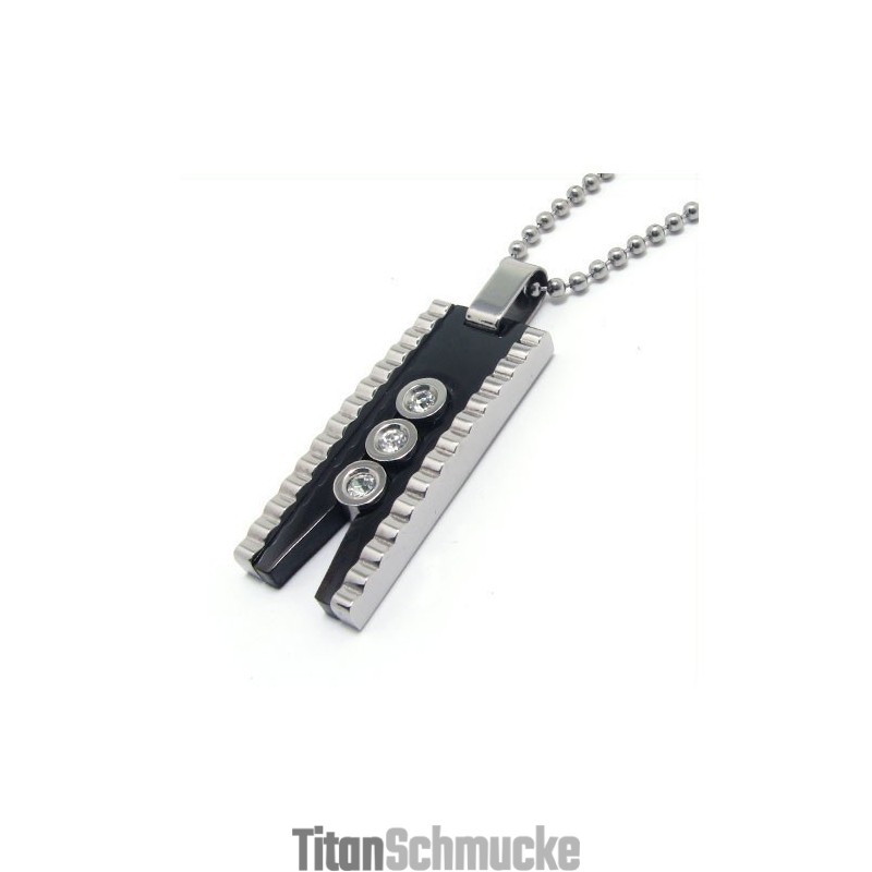 Modegeschenk Titan Diamant Halskette Anhänger