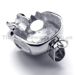 Anhänger Aus Reinem Titan Mit Totenkopf-Design, Inklusive Kette