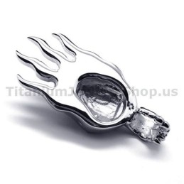 Anhänger Aus Reinem Titan Mit Totenkopf-Design, Inklusive Kette