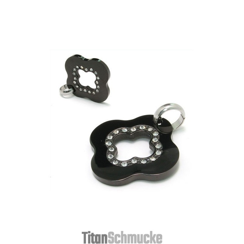 Modegeschenk Schwarzer Titan Diamant Halskette Anhänger Modegeschenk Schwarzer Titan Diamant Halskette Anhänger