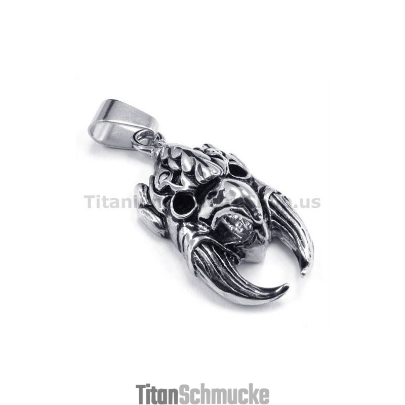 Titan-Anhänger Mit Falkenschädel, Inklusive Kette Titan-Anhänger Mit Falkenschädel, Inklusive Kette