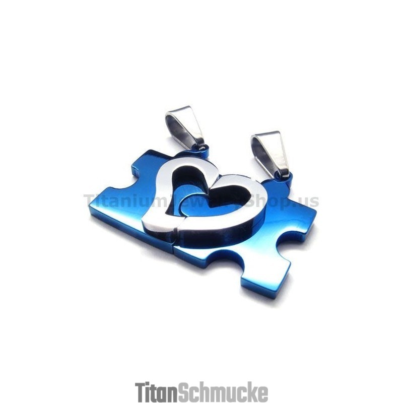 Sweetheart Jigsaw Puzzle Titan Liebhaber Anhänger (Blau)-Freie Ketten Sweetheart Jigsaw Puzzle Titan Liebhaber Anhänger (Blau)-Freie Ketten