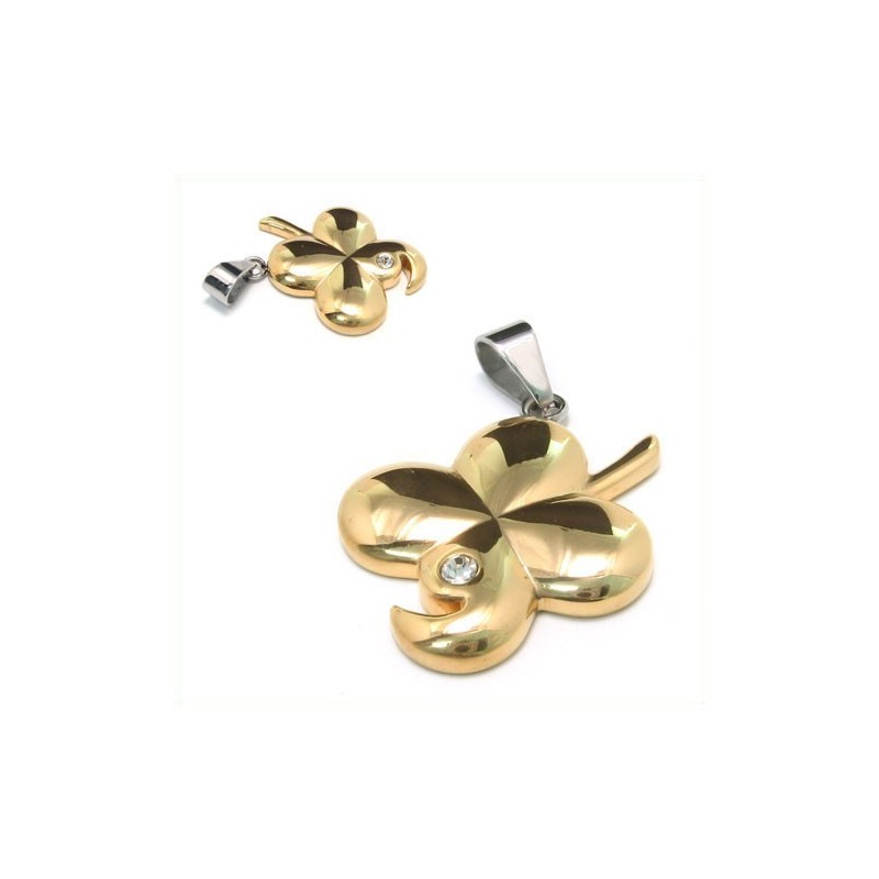 Mode Goldene Blume Geschenk Titan Halskette Anhänger