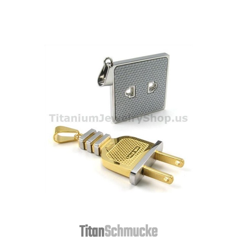 Fassung Und Stecker Gloden Titanium Lovers Anhänger-Freie Ketten Fassung Und Stecker Gloden Titanium Lovers Anhänger-Freie Ketten