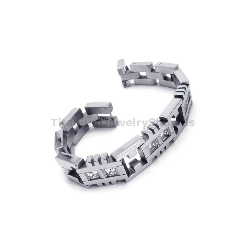 Herren Titan Armband Mit Diamanten