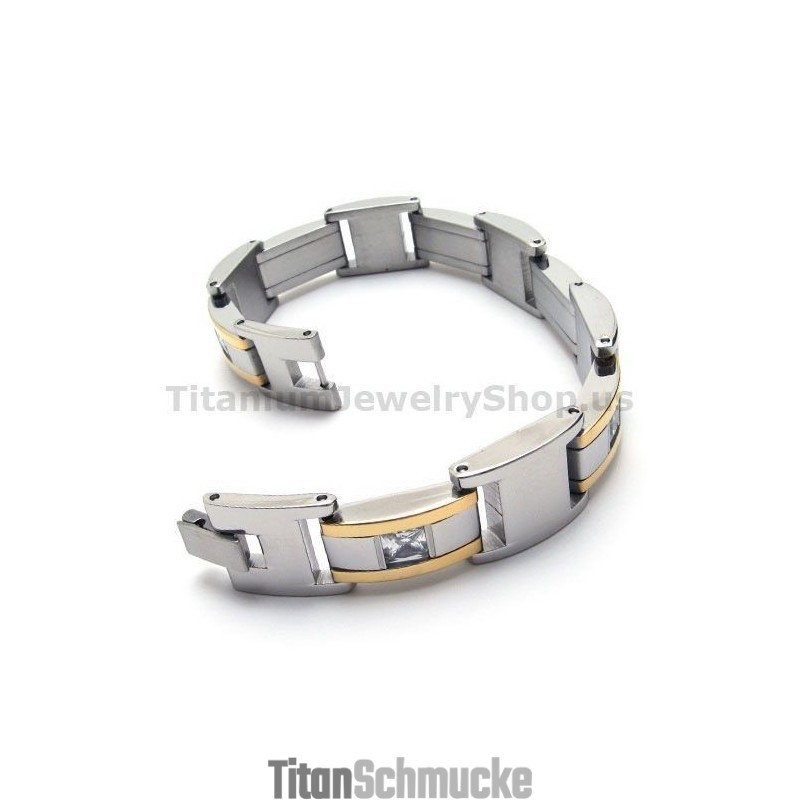 Herren Titan Armband Mit Diamanten