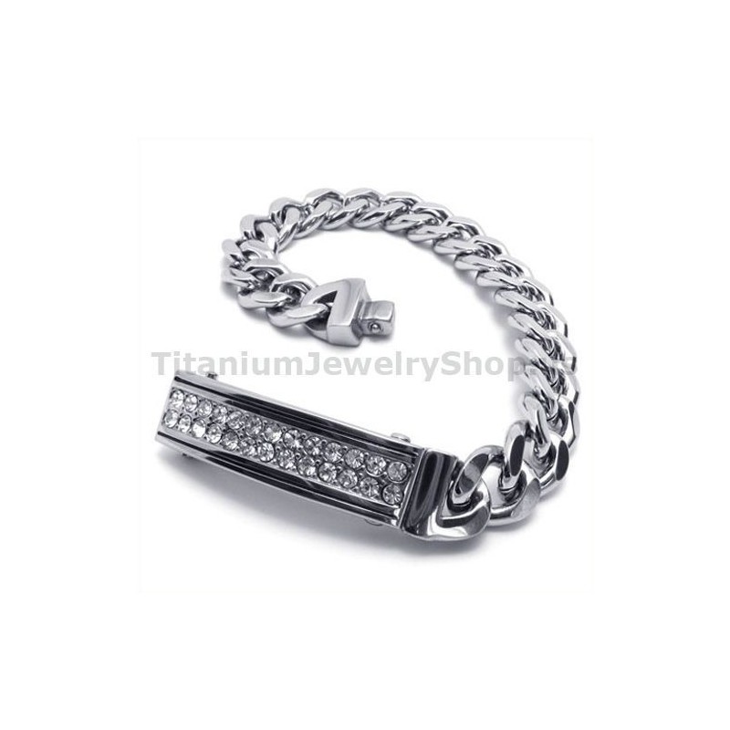 Herren Titan Armband Mit Diamanten