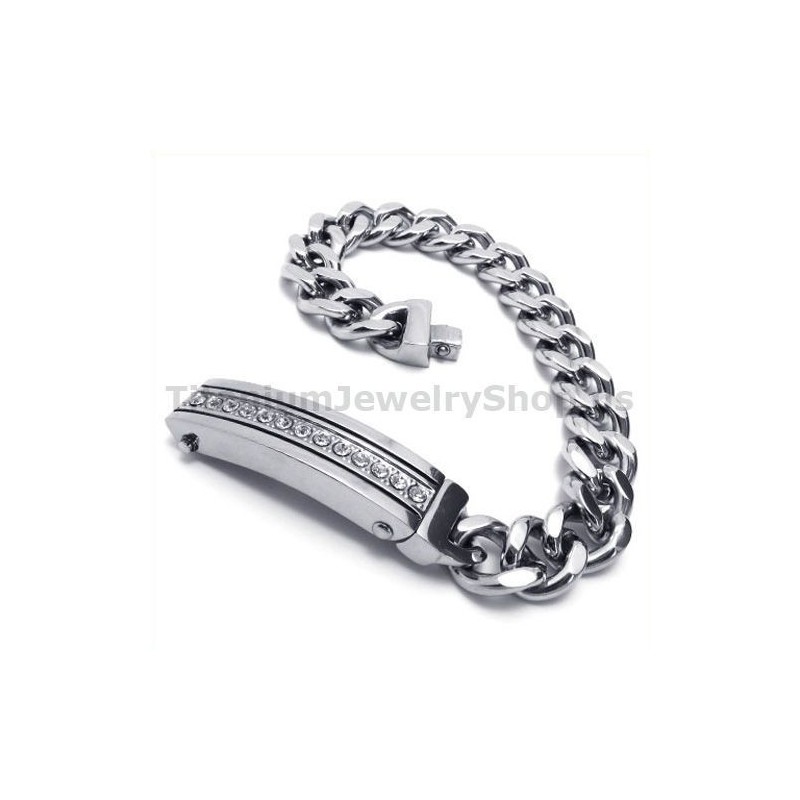 Herren Titan Armband Mit Diamanten