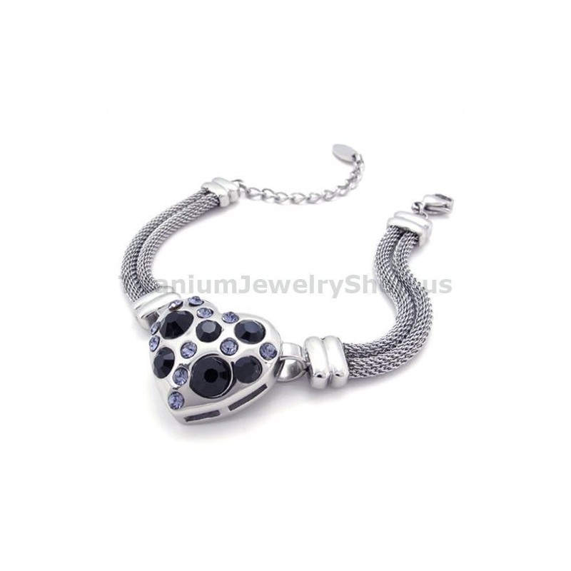 Damen Titan Armband Mit Diamanten