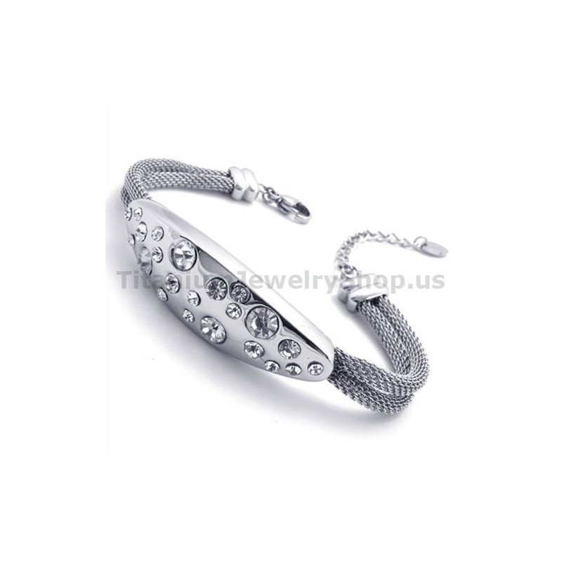 Damen Titan Armband Mit Diamanten