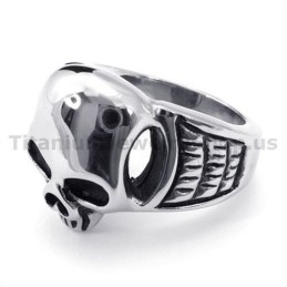 Totenkopfring Aus Titan