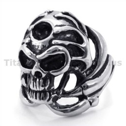 Totenkopfring Aus Titan