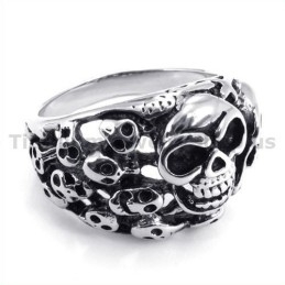Titanring Mit Totenkopf