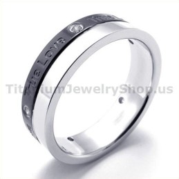 True Love Ring Aus Schwarzem Titan Mit