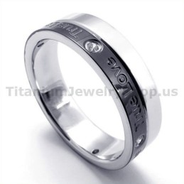 True Love Ring Aus Schwarzem Titan Mit