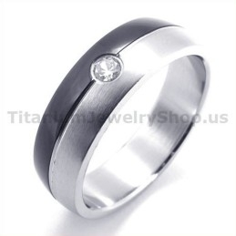 Schwarzer Titanring Mit