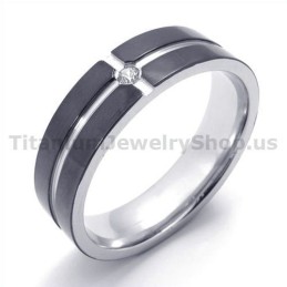 Schwarzer Titanring Mit