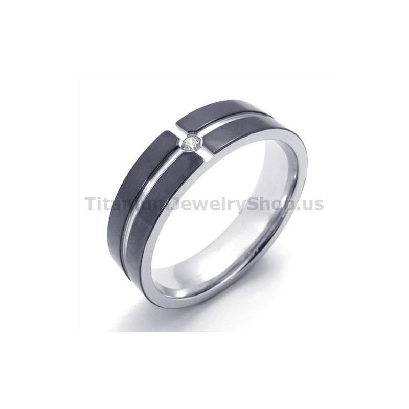 Schwarzer Titanring Mit